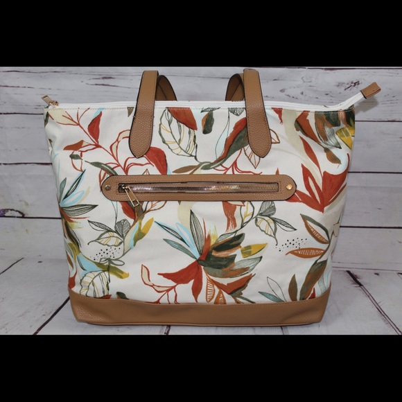 A New Day Zip-Closure Tote Handbag Laptop Pocket - Picture 2 of 3